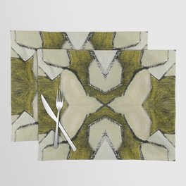 Abstract Oil Painting Pattern Ornament 2c48.4 Olive Green Placemat