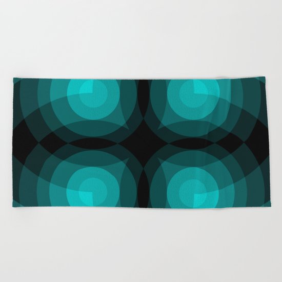 Blue Interference Beach Towel