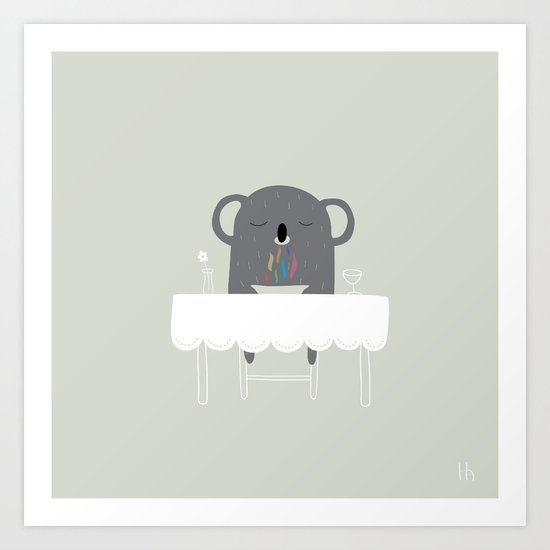 The Happy Dinner Art Print