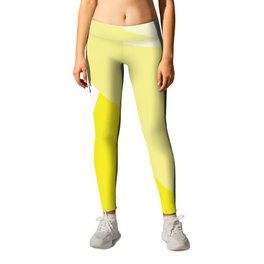 Simple Geometric Triangle Pattern - White on Yellow - Mix & Match with Simplicity of life Leggings