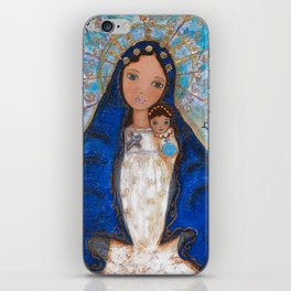 La Virgen de la Caridad del Cobre by Flor Larios iPhone Skin