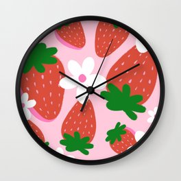 Strawberry Daze Wall Clock
