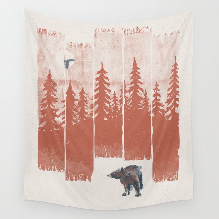 A Bear in the Wild... Wall Tapestry