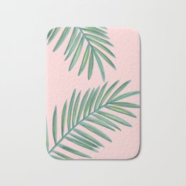 Pink Palms Tropical Vibes Bath Mat
