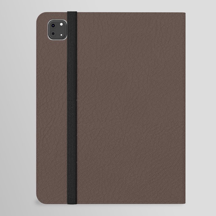 OTTER BROWN COLOR. Dark solid color iPad Folio Case