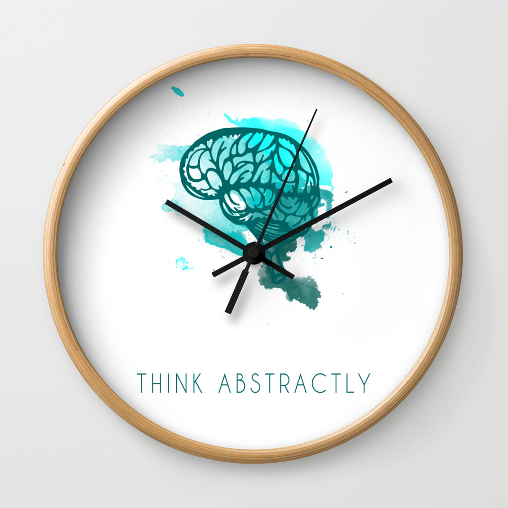 Think Abstractly Wall Clock By Zoieengman Society6