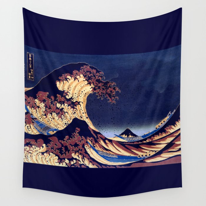 Hokusai wave tapestry cheap