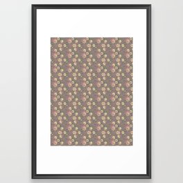 Squiggles and Suns- Green Framed Art Print