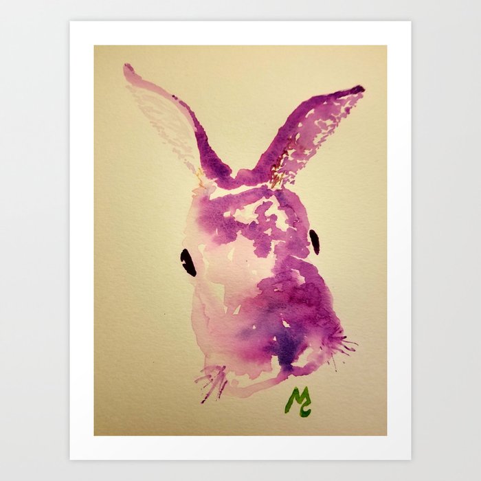 Cotton Candy Bunny Art Print