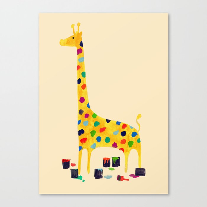 Paint by number giraffe Canvas Print