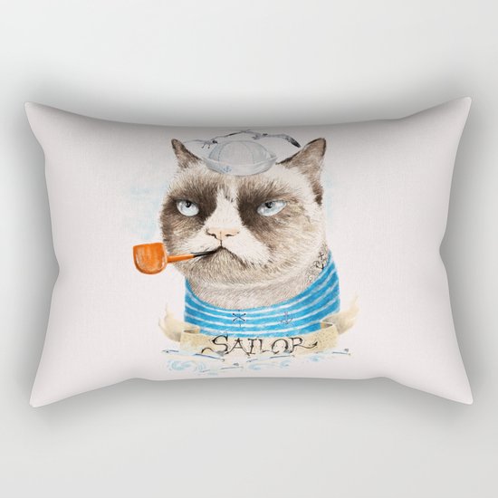 Sailor Cat VIII Rectangular Pillow
