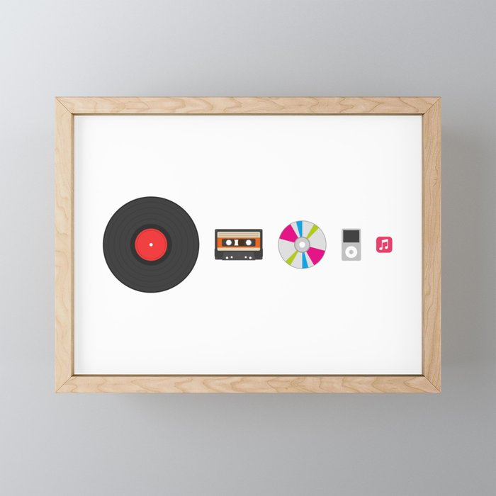 Evolution of Music Framed Mini Art Print