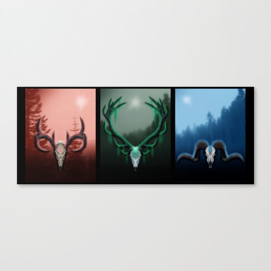 W Horns Canvas Print