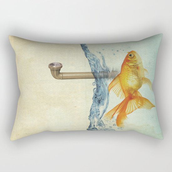 periscope goldfish Rectangular Pillow