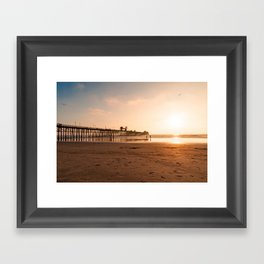 Oceanside Pier at Sunset Framed Art Print