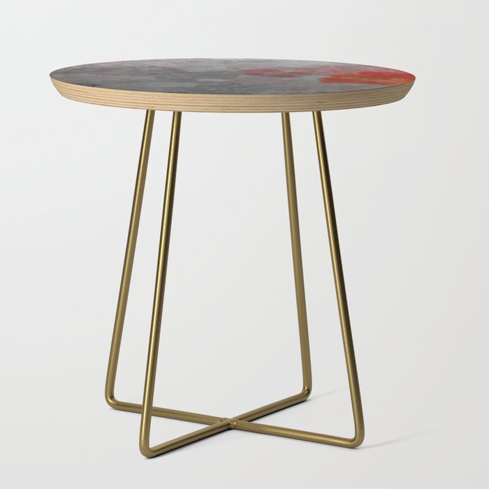 Rich orange red and grey Side Table