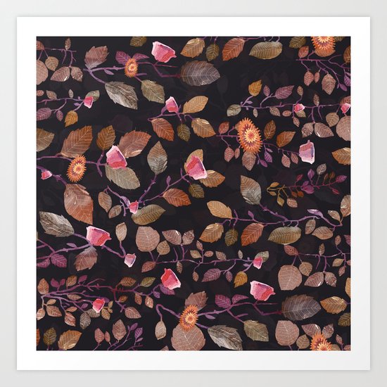 almost pink leaves? garden Art Print