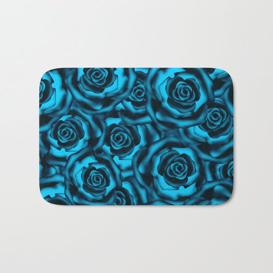Rose blue, blue... Bath Mat
