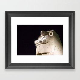 Night, Martin Luther King Civil Right African American Memorial color photograph / photography Framed Art Print