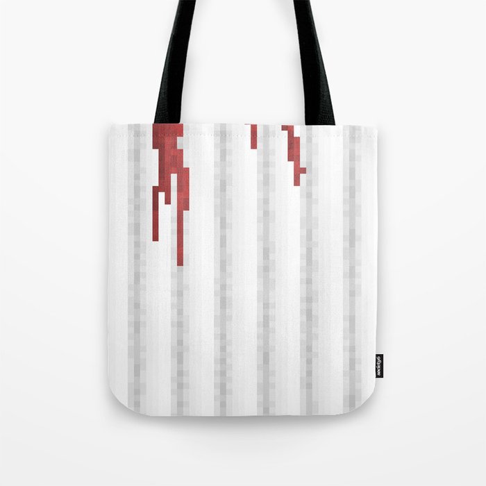 Pixel Blood Shower Curtain Tote Bag