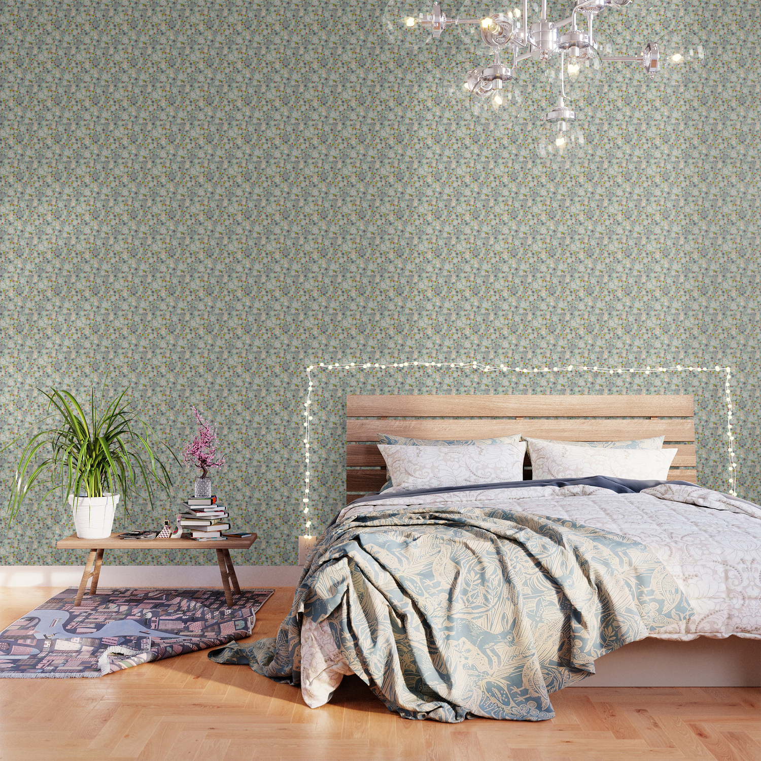 Cute Bunny Rabbits Wallpaper By Nemki Society6