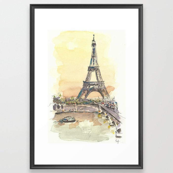 París Eiffel Tower Framed Art Print