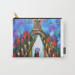Love In Paris Romantic Painting Valentine Giftart Carry-All Pouch