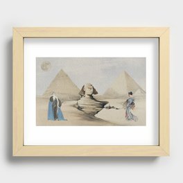 Time travelers in Egypt Recessed Framed Print