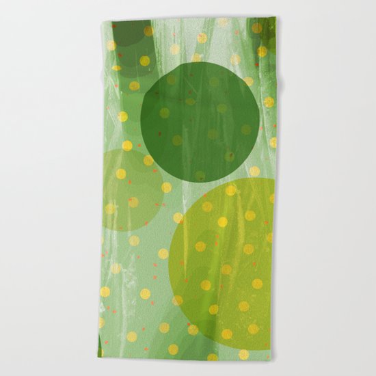 Abstract Dots Design Beach Towel