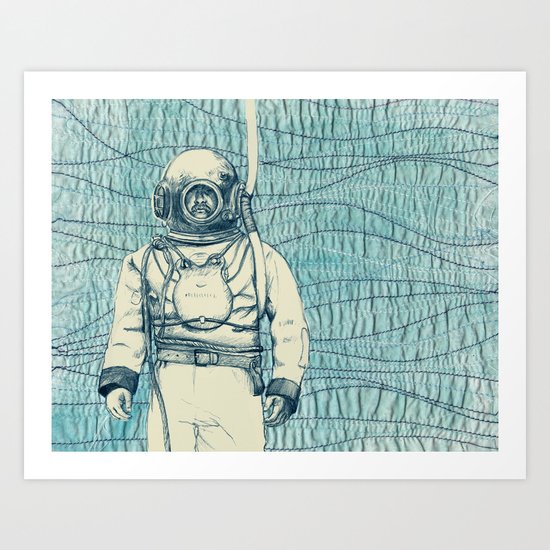 Diver Art Print