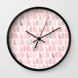 Teardrop Pattern Pink Wall Clock