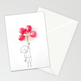 Grapes Ballons Stationery Cards