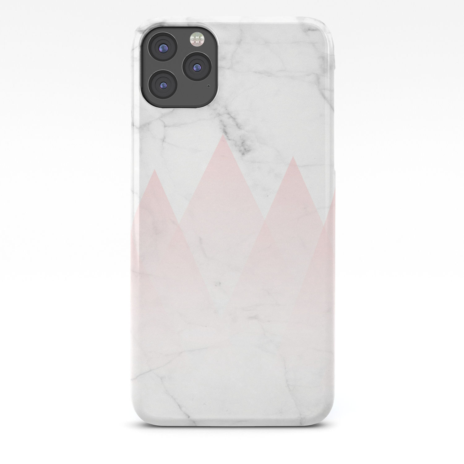White Marble Background Pink Abstract Triangle Mountains Iphone