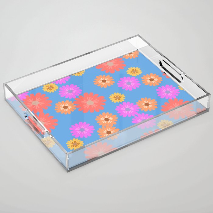 Wonderful Flowers Acrylic Tray