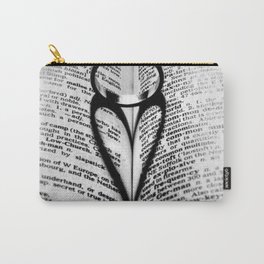 Hearts and Lovers, ring and heart light and shadow black and white photograph / art photography Carry-All Pouch