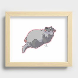 CHUBBY WOLF Recessed Framed Print