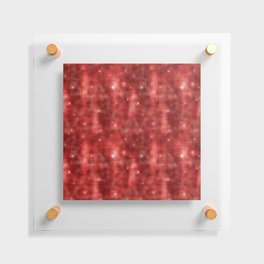 Glam Red Diamond Shimmer Glitter Floating Acrylic Print
