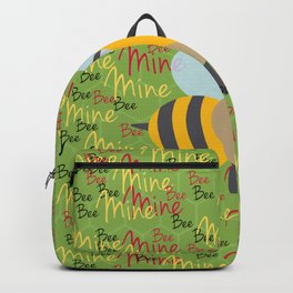 Bee Mine Backpack | Geometry, Beemine, Beepatterns, Beehoney, Honeymoon, Graphicdesign, Honeycells, Greentexture, Beautifulbee, Cellstexture 