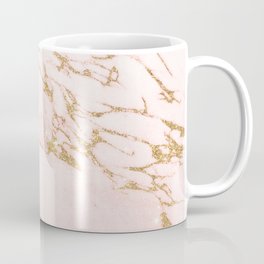 Blush pink abstract gold glitter marble Coffee Mug