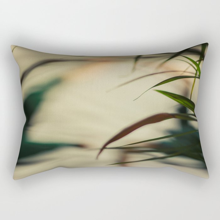 [1] Dancing people, dance, shadows, hands and plants, blurred photography, artistic, forest, yoga Rectangular Pillow