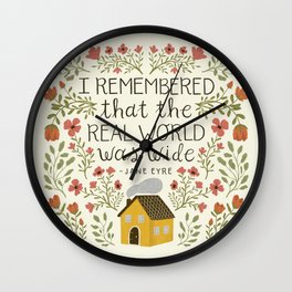 Jane Eyre "World Was Wide" Quote Wall Clock