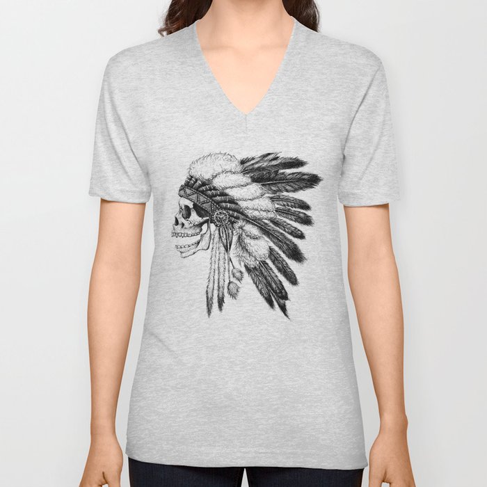 Native American V Neck T Shirt