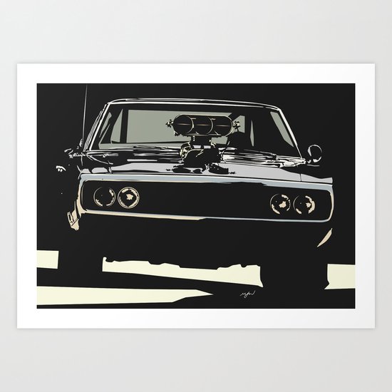 FAST AND THE FUROUS DODGE CHARGER Art Print