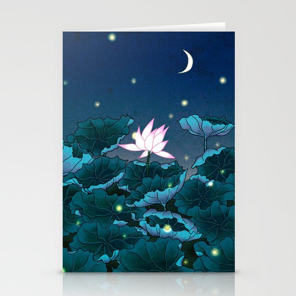 Minhwa: Lotus Pond at Night D Type Stationery Cards