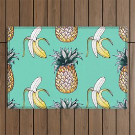 fruits attack Outdoor Rug