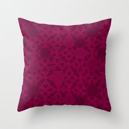 Abstract Minimalism in Raspberry Throw Pillow