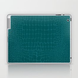 Blue Teal Crocodile Faux Leather Animal Print Laptop Skin