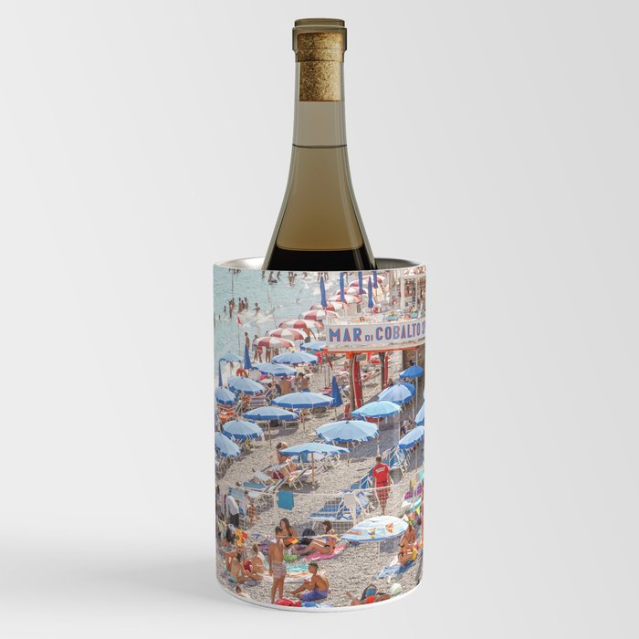 Mar Di Cobalto Beach Club In Italy | Amalfi Coast Holiday Summer Art Print | Soft Color Travel Photography Wine Chiller