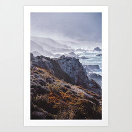 Big Sur Morning fog, Highway 1. American Landscapes.  California, United States | Colourful Travel Fine Art. Nature Print. Photography Wall Art. Art Print