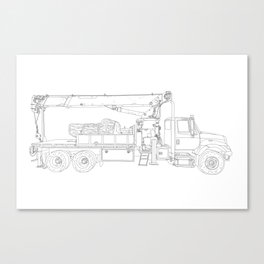 Log truck Canvas Print